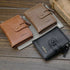 Double Zipper Leather Wallet